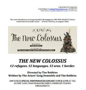 Actor's Gang Presents Special Performances Of NEW COLOSSUS January 14-15