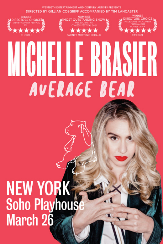 Michelle Brasier: Average Bear at SoHo Playhouse Off-Off-Broadway 2024