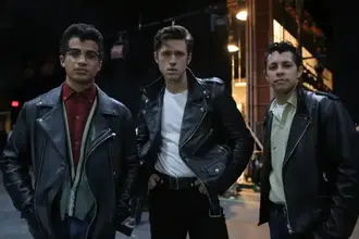 GREASE: LIVE: (L-R) Jordan Fisher, Aaron Tveit and David Del Rio rehearse for GREASE: LIVE airing LIVE Sunday, Jan. 31, (7:00-10:00 PM on FOX. Â© 2016 Fox Broadcasting