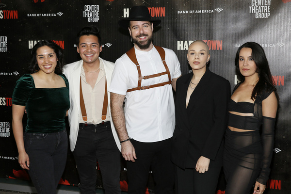 From Left Cast Members Bel N Moyano J Antonio Rodriguez Eddie Noel Rodr Guez Alex Lugo And Sydney Parra Arrive For The Opening Night Performance Of Hadestown At Center Theatre Group Ahmanson Th