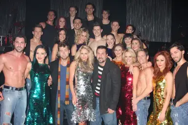 Photo Coverage Fatone Bass And Sigler Visit Burn The Floor
